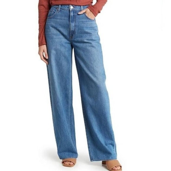 MOTHER Denim - MOTHER JEANS Snacks Fun Dip Puddle Womens 28 Wide Leg Hi Rise Slouchy NWT $208